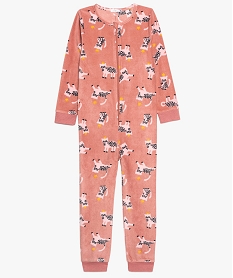 GEMO Combinaison dintérieur fille en polaire avec motifs chats Imprimé