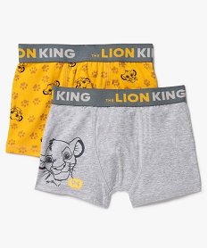 GEMO Boxer garçon en coton stretch Le Roi Lion (lot de 2) Multicolore