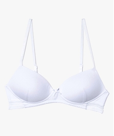GEMO Soutien-gorge fille en coton avec armatures Blanc