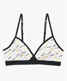 GEMO Soutien-gorge fille forme triangle avec motifs kaki fonce