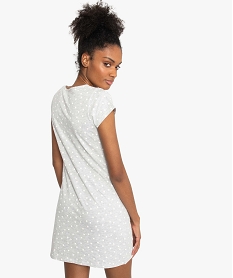 chemise de nuit femme en jersey de coton imprime imprime nuisettes chemises de nuit9331501_3