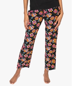 pantalon de pyjama femme droit et fluide a motifs imprime bas de pyjama9333501_1