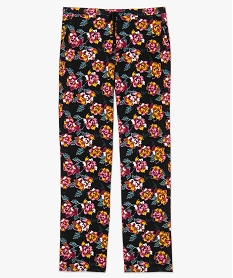 pantalon de pyjama femme droit et fluide a motifs imprime9333501_4