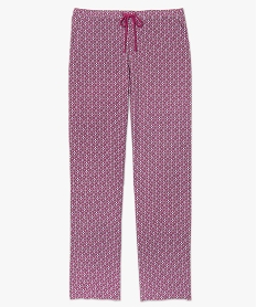 pantalon de pyjama femme droit et fluide a motifs imprime9333601_4