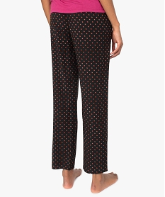 pantalon de pyjama femme droit et fluide a motifs imprime bas de pyjama9333701_3