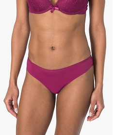 tanga femme en microfibre et dentelle (lot de 2) rose strings tangas9334301_1