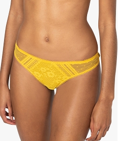 string uni en dentelle jaune9334401_1