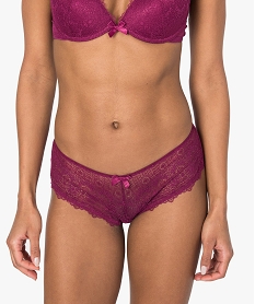 GEMO Shorty femme en dentelle et tulle (lot de 2) Rose