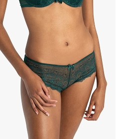 GEMO Shorty femme en dentelle et tulle (lot de 2) Vert