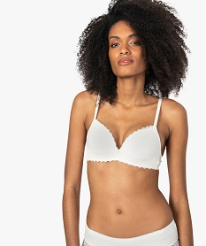 soutien-gorge triangle forme push-up en coton biologique beige9336701_1