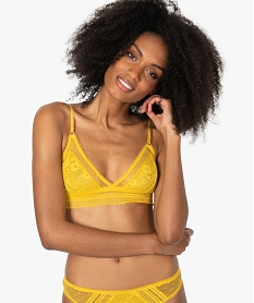 GEMO Soutien-gorge triangle en dentelle Jaune