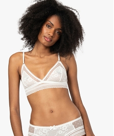 GEMO Soutien-gorge triangle en dentelle Beige