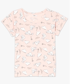 tee-shirt de pyjama femme imprime a coupe loose imprime9338701_4