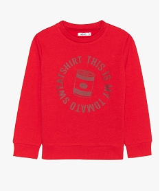 TEE-SHIRT VERT D'ETE SWEAT ROUGE