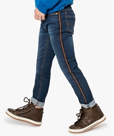 jean garcon coupe slim avec bandes contrastantes sur les cotes gris9343601_1