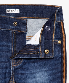 jean garcon coupe slim avec bandes contrastantes sur les cotes gris9343601_4