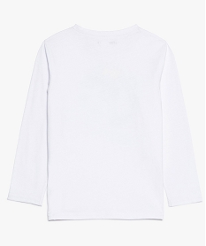 tee-shirt garcon a manches longues avec motif sur lavant blanc tee-shirts9350201_3