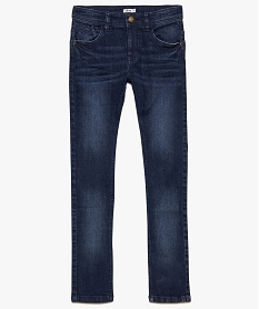 GEMO Jean garçon coupe slim en matière stretch Bleu