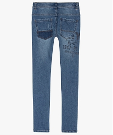 jean garcon slim stretch pre-use et imprime bleu jeans9356201_3