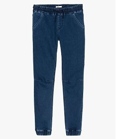 jogger garcon en jean a taille elastiquee bleu9356401_1