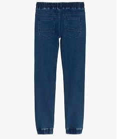 jogger garcon en jean a taille elastiquee bleu jeans9356401_2