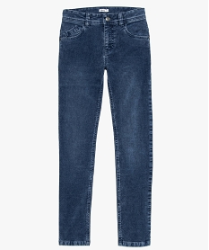 pantalon garcon en velours stretch bleu jeans9356601_2