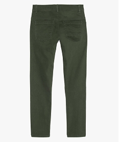 pantalon garcon 5 poches coupe slim en stretch vert9356801_2