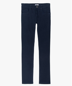 pantalon garcon 5 poches coupe slim en stretch bleu9356901_1