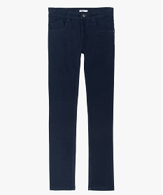 GEMO Pantalon garçon 5 poches coupe slim en stretch Bleu