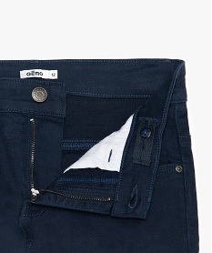 pantalon garcon 5 poches coupe slim en stretch bleu9356901_2