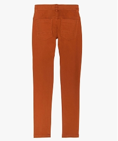 pantalon garcon 5 poches coupe slim en stretch brun pantalons9357001_3