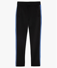 GEMO Pantalon de jogging garçon avec bandes contrastantes et réfléchissantes noir standard