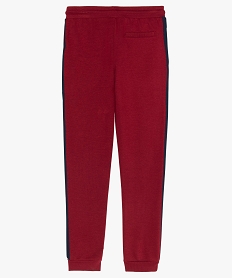 pantalon de jogging garcon a bandes laterales contrastantes rouge9357501_2