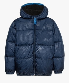 GEMO Blouson garçon matelassé doublé polaire Bleu