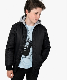 GEMO Blouson garçon bomber effet 2-en-1 Noir