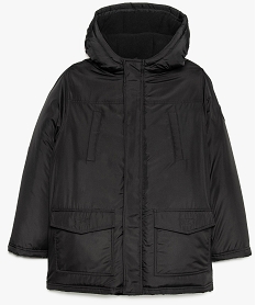 manteau garcon a capuche e polaire et  amovible noir9358801_4