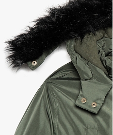 manteau garcon a capuche en polyester recycle vert doudounes9359101_4