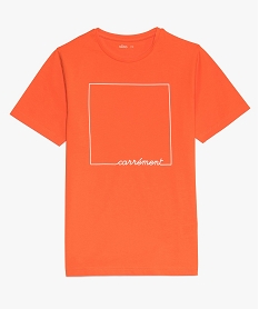 tee-shirt garcon avec inscription graphique orange tee-shirts9359701_2