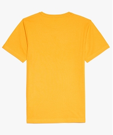 tee-shirt garcon a manches courtes avec inscription sur lavant jaune9359901_2
