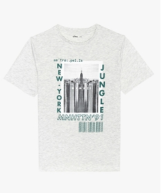 tee-shirt garcon avec motif new-york sur lavant gris tee-shirts9361701_1