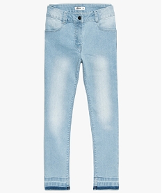 GEMO Jean fille coupe slim en matière extensible Bleu