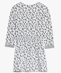 robe fille imprime leopard a taille elastiquee gris9378401_2