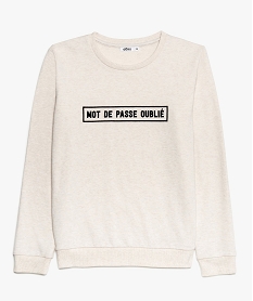 GEMO Sweat fille avec inscription floquée devant rose vif