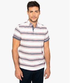 polo homme rayee manches courtes imprime chemise manches courtes9389501_1