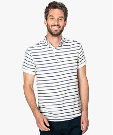 GEMO Polo homme rayée manches courtes Imprimé