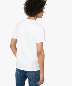 tee-shirt homme avec motif palmier sur lavant blanc tee-shirts9397401_3
