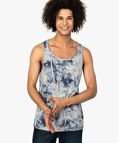 GEMO Débardeur homme à motifs palmiers Gris