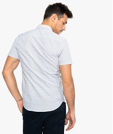 chemise homme slim a manches courtes et petits motifs imprime chemise manches courtes9401101_3