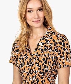 robe femme forme chemise a motif leopard imprime9401601_2