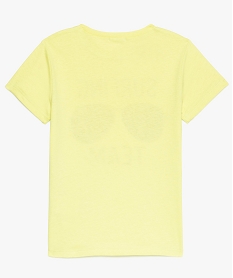 tee-shirt garcon avec motifs lunettes de soleil jaune9416401_2